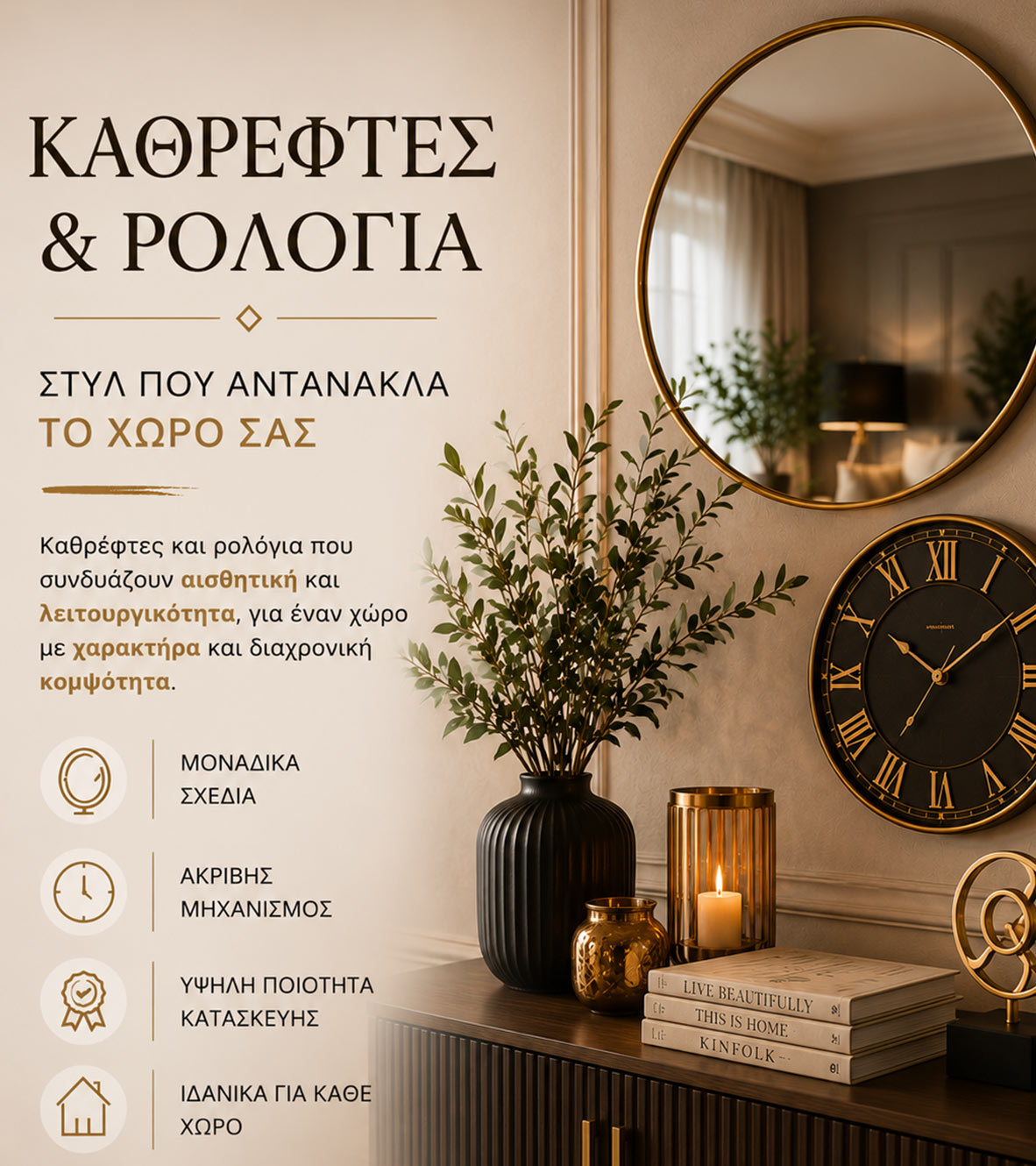 Καθρέφτες & ρολόγια