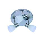 Επιτοίχιο σποτ από μέταλλο σε νίκελ ματ απόχρωση 3XE14 D:25cm (9064-3Φ-Νίκελ Ματ)