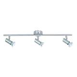 Επιτοίχιο σποτ από μέταλλο σε νίκελ ματ απόχρωση 3XGU10 D:60cm (9076-3Φ-Νίκελ Ματ)