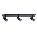 Επιτοίχιο σποτ από μέταλλο σε μαύρη απόχρωση 3XGU10 D:32cm (9078-3Φ-Μαύρο)