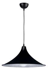 Φωτιστικό μονόφωτο Plexiglass  μαύρο/ασημί Ε27 Φ42