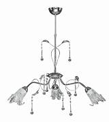 Φωτιστικό Πολύφωτο 3φ Μέταλλο χρώμιο/Γυαλί Ε14