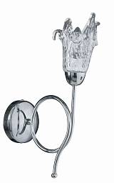 Απλίκα  Μέταλλο χρώμιο  Ε14 μονόφωτη με γυαλί