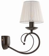 Απλίκα Μέταλλο καφέ Ε14 με αμπαζούρ