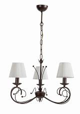 Φωτιστικό Πολύφωτο 3φ Μέταλλο καφέ με αμπαζούρ Ε14