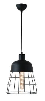 Φωτιστικό μονόφωτο μέταλλο μαύρο/χρώμιο Ε27 Φ26