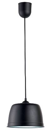 Φωτιστικό μονόφωτο αλουμίνιο μαύρο Ε27 Φ22