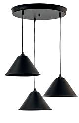 Φωτιστικό Πολύφωτο 3φ Αλουμίνιο μαύρο Ε27