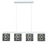 Φωτιστικό Πολύφωτο 4φ Μέταλλο/Αμπαζούρ γκρί Ε27