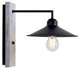 Απλίκα Ξύλο/Μέταλλο μαύρο Ε27