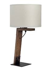 Επιτραπέζια λάμπα φωτιστικό ξύλο/αμπαζούρ μπεζ Ε27