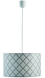 Φωτιστικό μονόφωτο αμπαζούρ λευκό/γκρί Ε27 Φ40