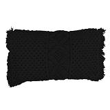 AL MANO ΔΙΑΚΟΣΜΗΤΙΚΟ ΜΑΞΙΛΑΡΙ ΒΑΜΒΑΚΙ POLYESTER ΜΑΥΡΟ 45x45cmx5cm