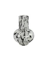 Βάζο γυαλ.μαυρόασπρο 17,5Χ23