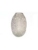 Βάζο γυαλ.οβάλ γκρι 20,5Χ30