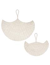 Βεντάλια rattan τοίχου λευκη σ/2 (35Χ35+45Χ45)