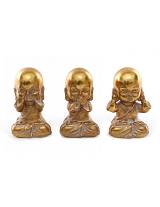Βούδας κεραμ.μωρό χρυσός 15εκ. σ/3 see/hear/say