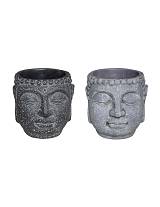 Κασπώ κεραμ.Βούδας Φ17,5εκ.  2γκρι αποχρ.