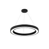 Κρεμαστό φωτιστικό LED 88W 3CCT (by switch on base) σε μαύρη απόχρωση D:80cm (6073-80-BL)