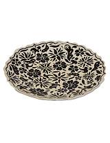 Πιάτο διακσομ.κεραμ.χειροποίητο βαθύ 40εκ. Black kapisik