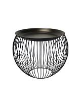 Τραπέζι βοηθ.μπουλ μεταλ.μαύρο με μαύρο καπάκι 50Χ40