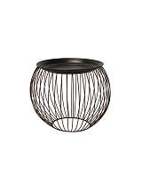 Τραπέζι βοηθ.μπουλ μεταλ.μπρονζέ με μαύρο καπάκι 50X40