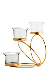 ΚΗΡΟΠΗΓΙΟ ΜΕΤΑΛΛΙΚΟ 3 ΘΕΣΕΙΣ ΜΕ ΓΥΑΛΕΣ