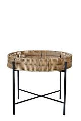 ΤΡΑΠΕΖΙ ΜΠΑΜΠΟΥ ΒΟΗΘΗΤΙΚΟ ΜΕ ΜΕΤΑΛΛΙΚΑ ΠΟΔΙΑ 60,5Χ60,5Χ50ΕΚ