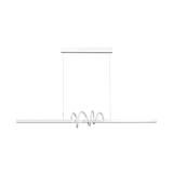 Κρεμαστό φωτιστικό LED 40W 3CCT (by switch on base) σε μαύρο χρώμα D:120cm (6075-WH)