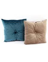 Μαξιλάρι βελουδ. Μπλε ή μπεζ 40Χ40