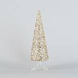 ΓΥΑΛΙΝΟ ΔΕΝΤΡΑΚΙ, ΣΑΜΠΑΝΙ ΜΕ GLITTER, 9x29cm