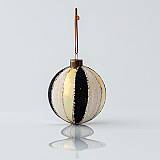 ΓΥΑΛΙΝΗ ΜΠΑΛΑ, ΤΡΙΧΡΩΜΗ, ΛΕΥΚΗ-ΧΡΥΣΗ-ΜΑΥΡΗ, ΣΕΤ 4ΤΜΧ, 10cm