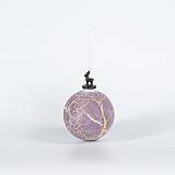 ΓΥΑΛΙΝΗ ΜΠΑΛΑ, ΣΑΠΙΟ ΜΗΛΟ ΜΕ ΧΡΥΣΟ, ΜΕ ΠΟΡΣΕΛΑΝΙΝΟ ΤΑΡΑΝΔΟ, 1ΤΜΧ, 10cm