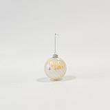 ΓΥΑΛΙΝΗ ΜΠΑΛΑ ΛΕΥΚΗ, ΠΕΡΛΕ, ΣΕΤ 4ΤΜΧ, 8cm