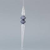 ΓΥΑΛΙΝΟ ΣΤΟΛΙΔΙ, ΔΙΑΦΑΝΟ, ΜΕ ΜΠΛΕ GLITTER, ΣΕΤ 4ΤΜΧ, 2,8x21cm