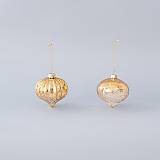 ΓΥΑΛΙΝΟ ΣΤΟΛΙΔΙ, ΚΡΕΜΜΥΔΙ, ΧΡΥΣΟ, 2 ΣΧΕΔΙΑ, ΣΕΤ 4ΤΜΧ, 8cm