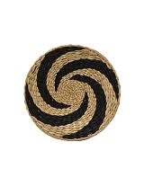 Πιατέλα ψάθινη τοίχου μαύρο σχ. Φ25Χ4