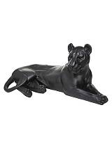 Λεοπάρδαλη κεραμ.μαύρη καθιστή 80Χ39Χ38