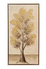 ΠΙΝΑΚΑΣ ΖΩΓΡΑΦΙΚΗΣ ΣΕ ΚΑΜΒΑ ΜΕ ΚΟΡΝΙΖΑ ΔΕΝΤΡΟ ΧΡΥΣΟ.53Χ103Χ3,5ΕΚ