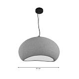 Κρεμαστό φωτιστικό από Fiberglass 1XE27 D:30cm (4053-A)