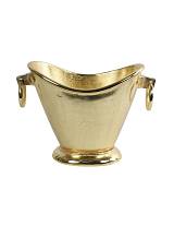 Σαμπανιέρα νικελ χρυσή με κρίκους 20Χ34Χ23