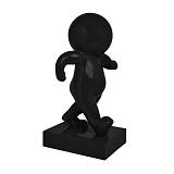 ENZO DECO ΦΙΓΟΥΡΑ POLYRESIN ΜΑΥΡΟ 24,1x22,8xH46,3cm