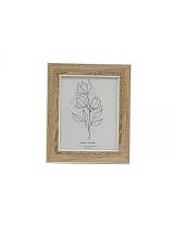 Κορνίζα ξυλ.φυσική/λευκή ρίγα 24Χ29