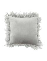 Μαξιλάρι γκρι με πούπουλα 40x40cm