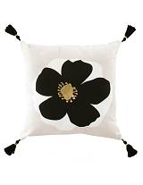 Μαξιλάρι λευκό/μαύρη μαργαρίτα 45x45cm