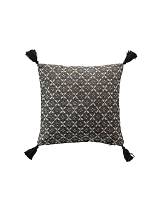 Μαξιλάρι υφαντό βαμβακερό γκρι ρόμβοι 40Χ40cm