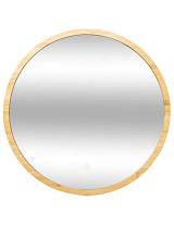 Καθρέφτης στρογγ. LED (Ε1) bamboo κορνίζα Φ57cm