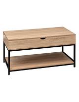 Τραπέζι σαλονιού ALIAJ φυσικό/μεταλ.σκελετό 95x50x51cm