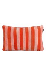 Μαξιλάρι ριγέ πορτοκαλί ροζ 55Χ35Η10cm