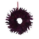 XMAS GRAPE 2 ΚΡΕΜΑΣΤΟ ΣΤΕΦΑΝΙ ΜΕ ΦΤΕΡΑ POLYFOAM ΦΤΕΡΟ ΜΩΒ 30x30xH8cm